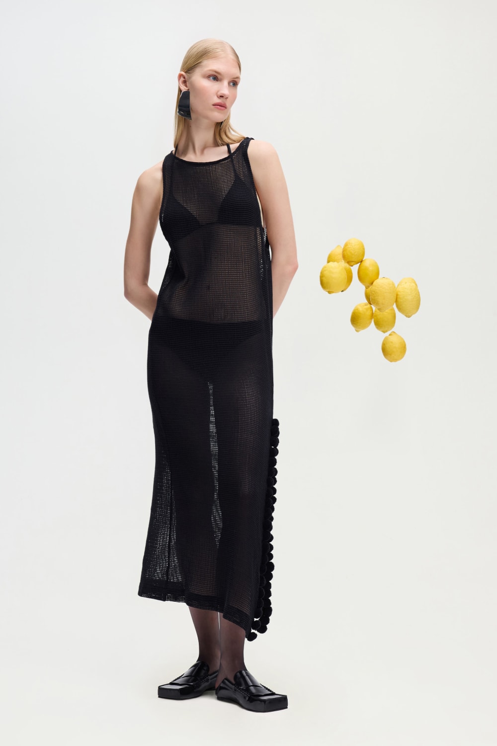 İkikız-Siyah Kroşe Elbise-Elbise-1-Milagron.com