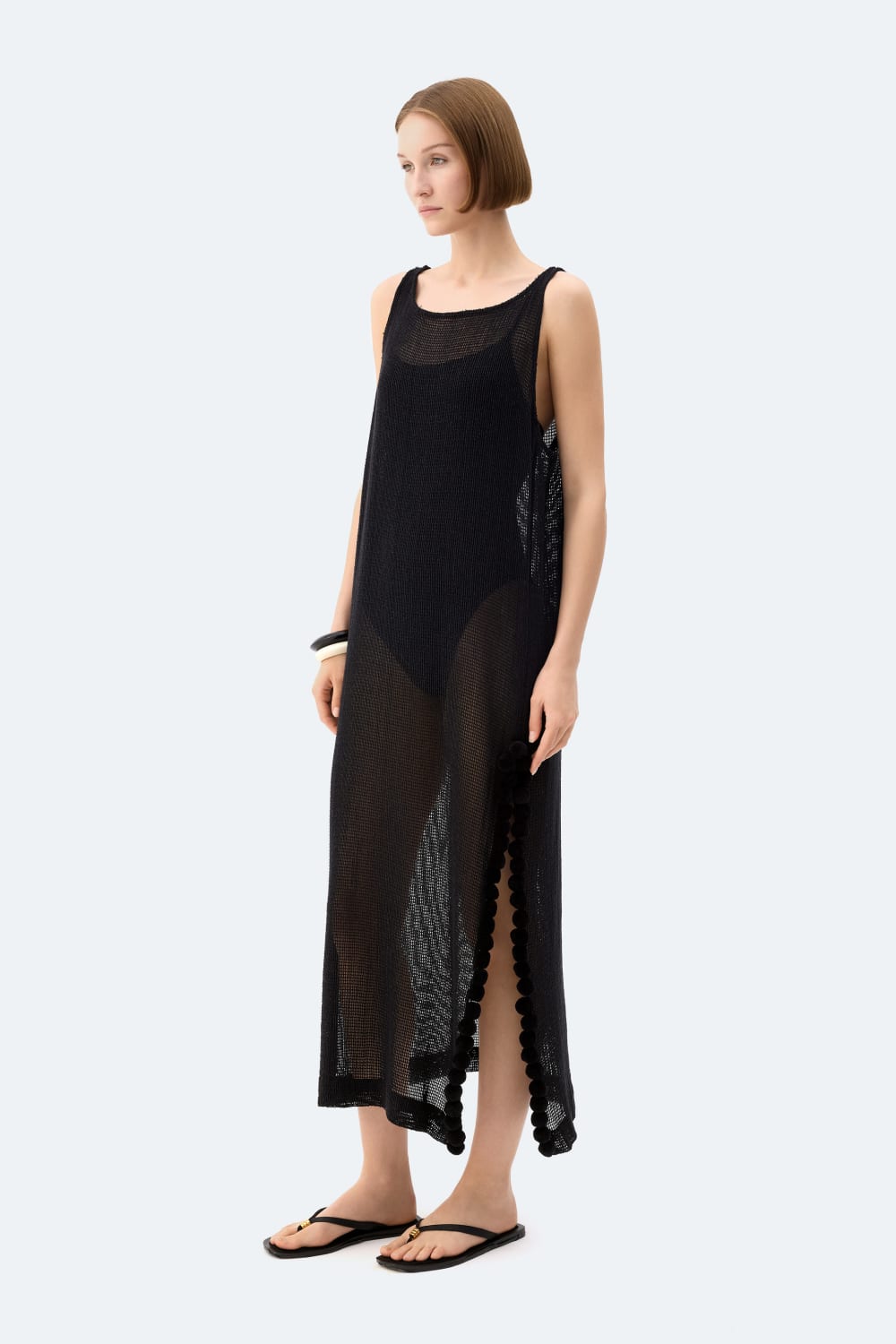 İkikız-Siyah Kroşe Elbise-Elbise-2-Milagron.com