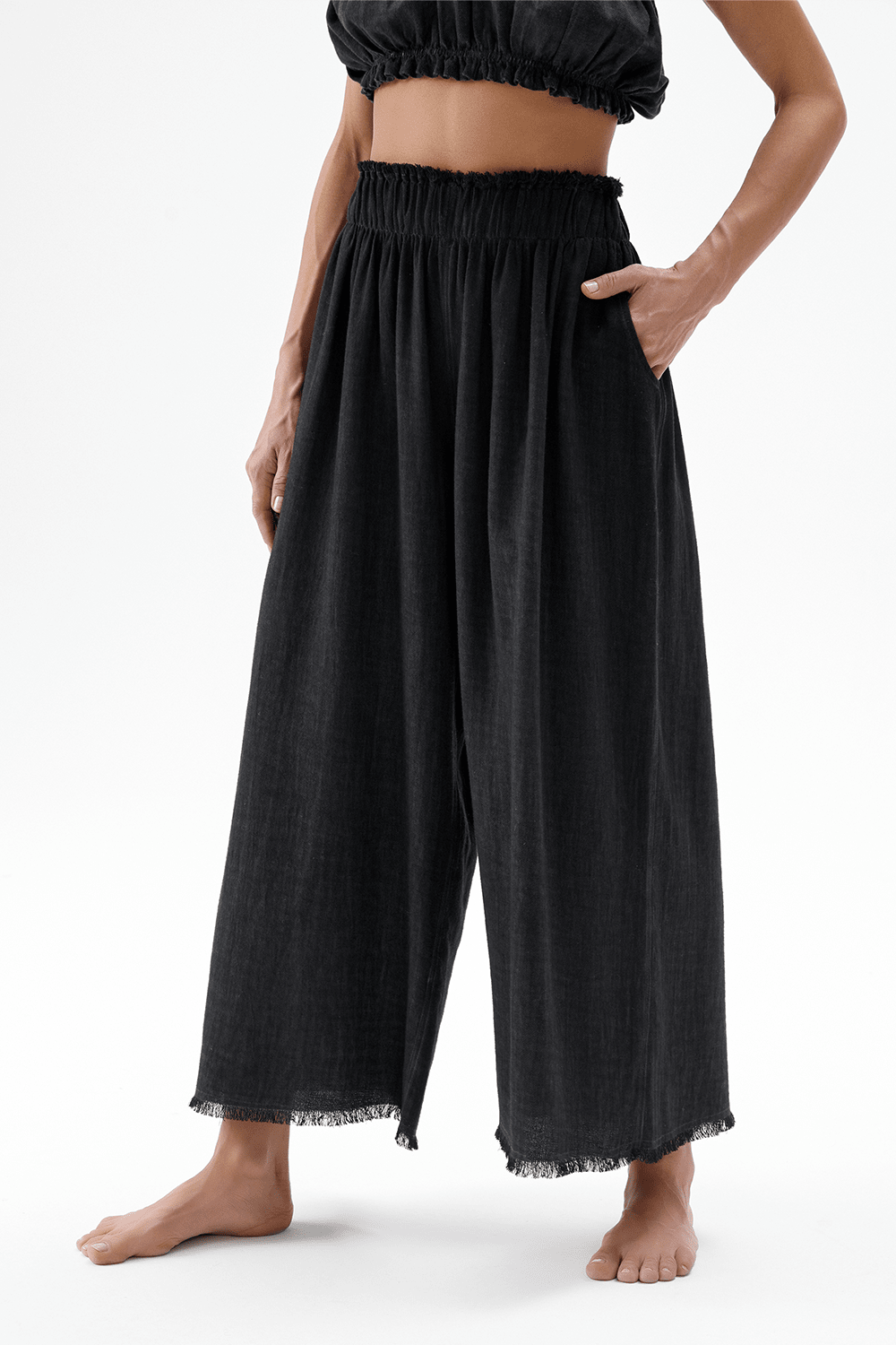 İkikız-Siyah Palazzo Pantolon-Pantolon-4-Milagron.com