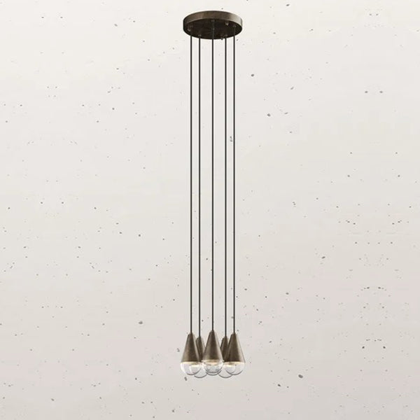 Dew Sarkit 6L Anti̇k Demi̇r Şeffaf Ø9,5Xø75Xh150 Cm G9 Led 5X5W