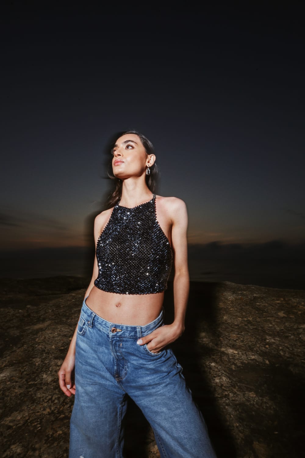 İladia-Ra’c Crystal Top - Midnight Blue-Top-3-Milagron.com