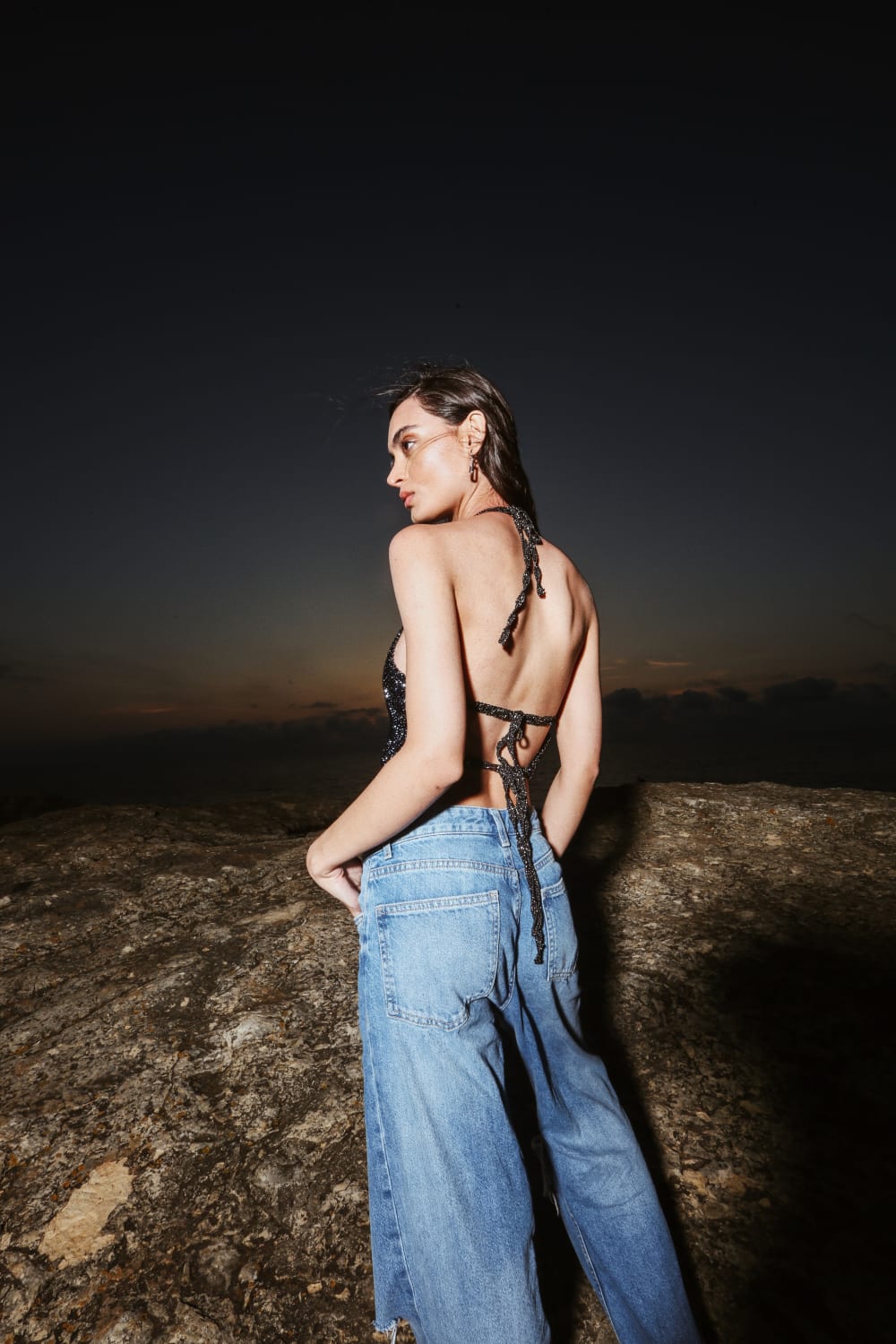 İladia-Ra’c Crystal Top - Midnight Blue-Top-4-Milagron.com