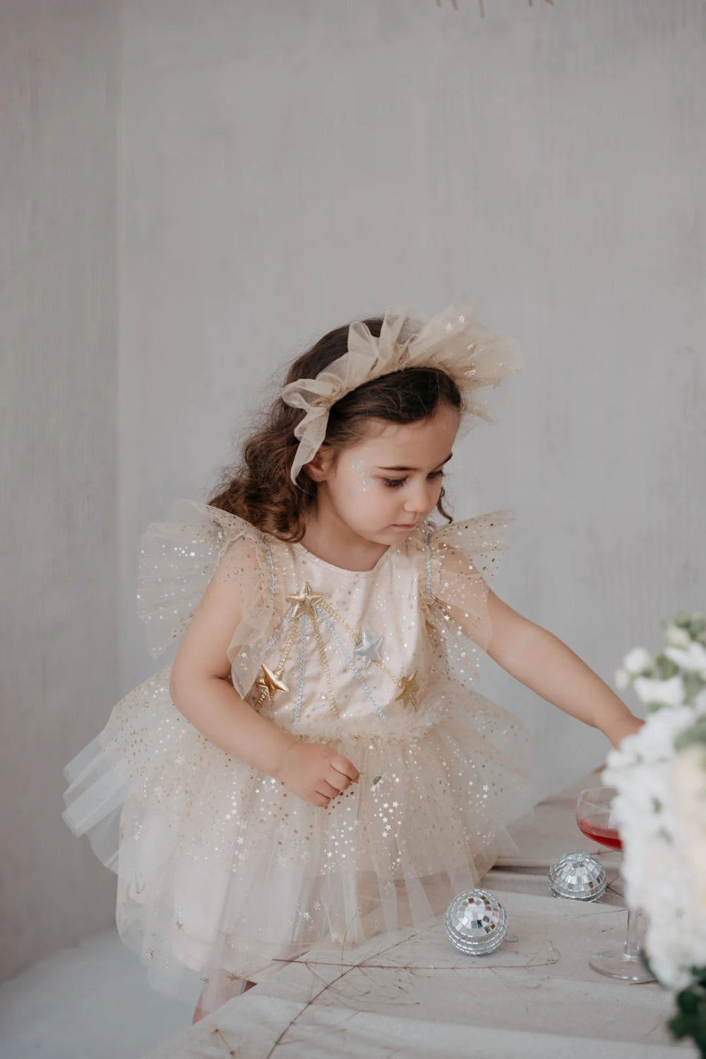 Ilo and Friends-Frida Cream Elbise-Çocuk Elbise & Tulum-2-Milagron.com