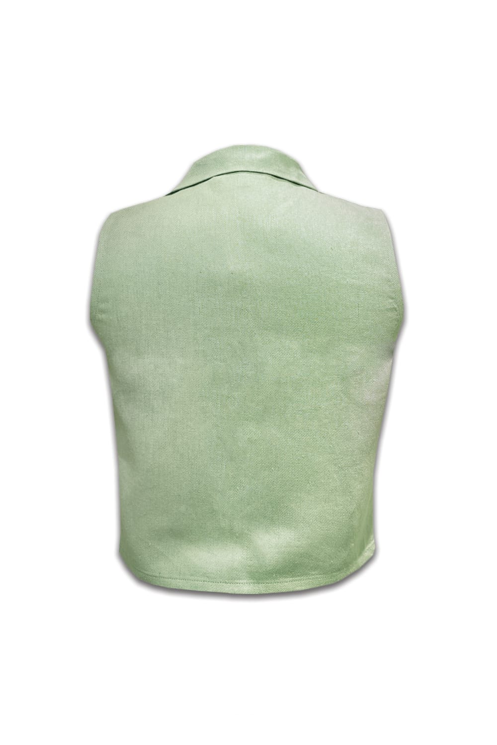 In D'Tales-Keten Soft Yeşil Crop Bluz-Bluz-2-Milagron.com