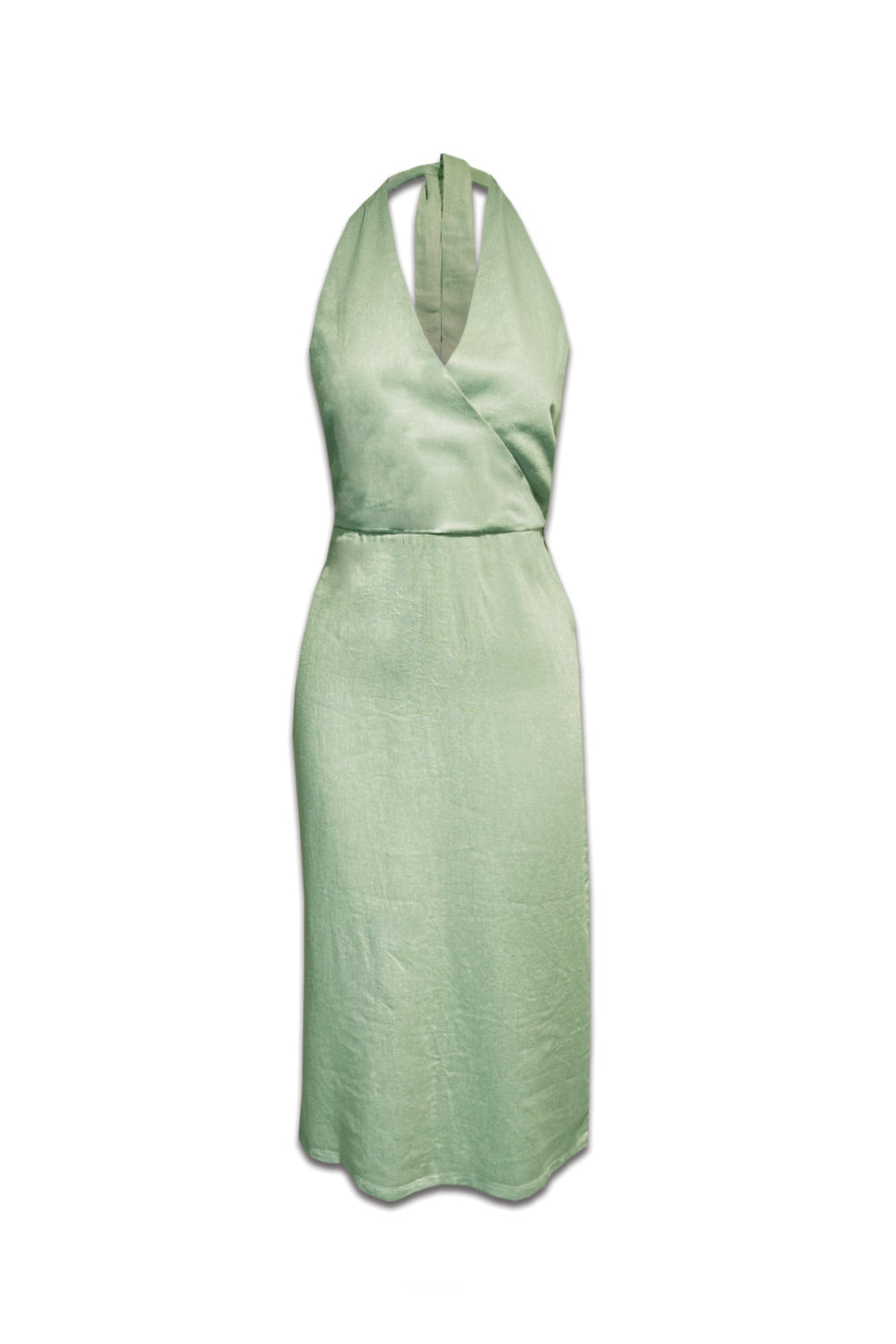 In D'Tales-Keten Soft Yeşil Midi Elbise-Elbise-3-Milagron.com