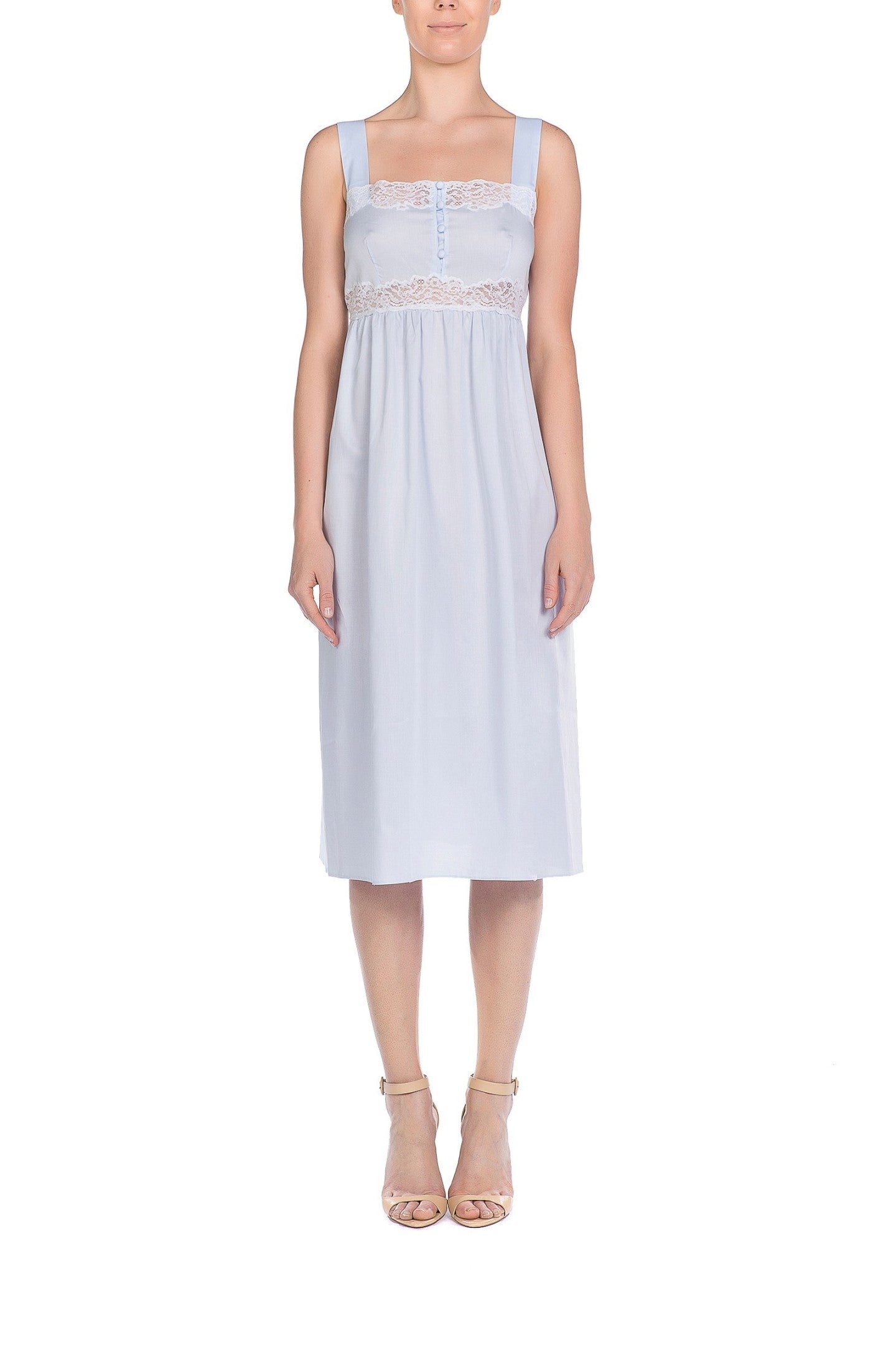 İpek Kıramer-Barbie Cotton Chemise Blue-Chemise-1-Milagron.com