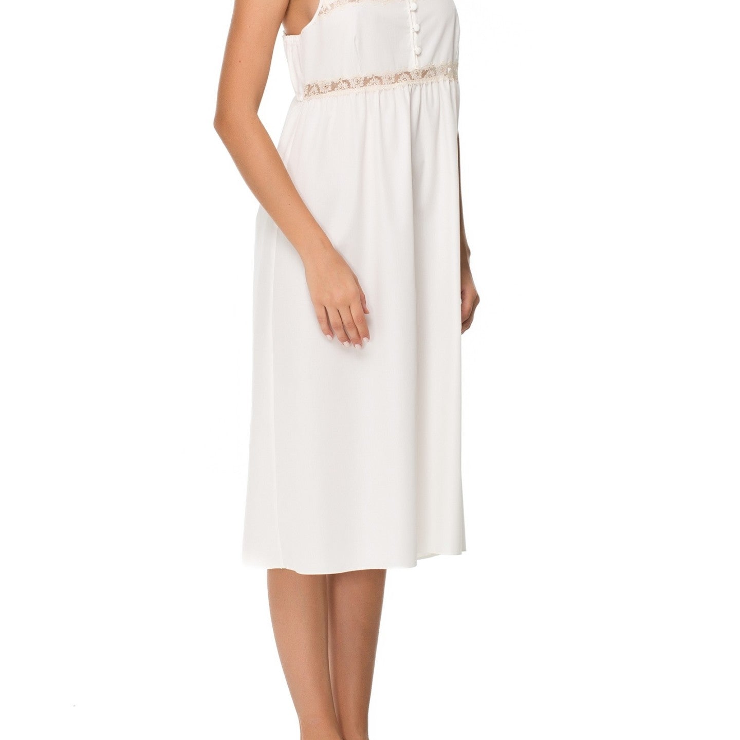 İpek Kıramer-Barbie Cotton Chemise Ecru-Chemise-2-Milagron.com