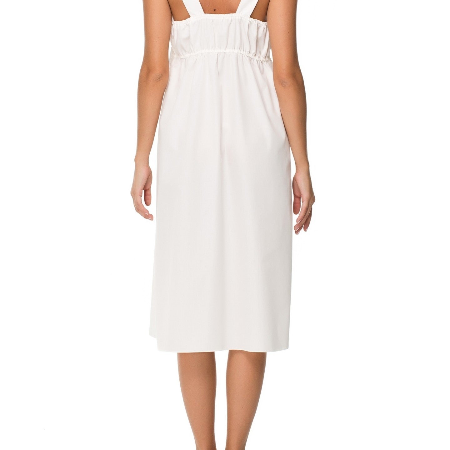 İpek Kıramer-Barbie Cotton Chemise Ecru-Chemise-3-Milagron.com