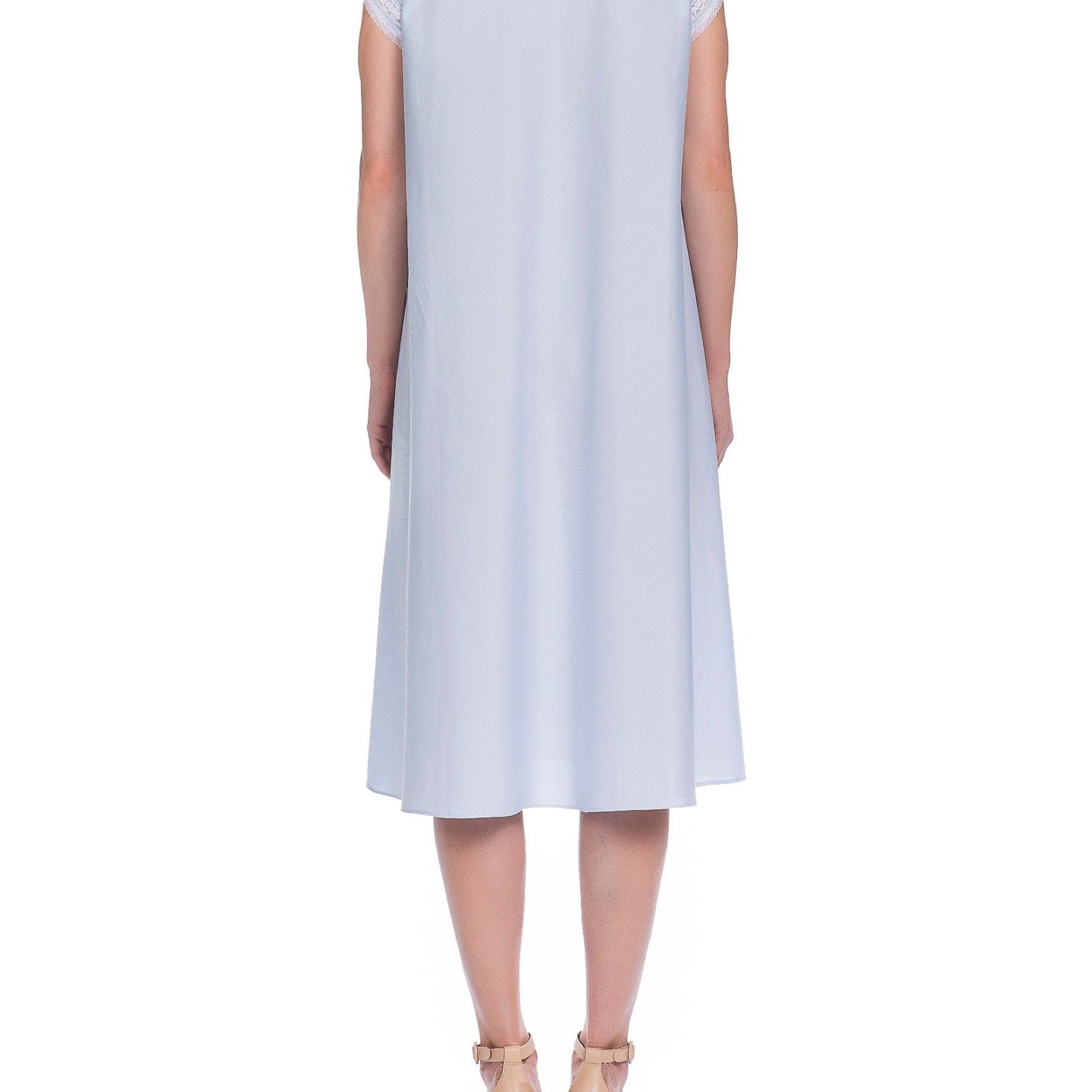 İpek Kıramer-Boleyn Cotton Chemise Blue-Gecelik-3-Milagron.com