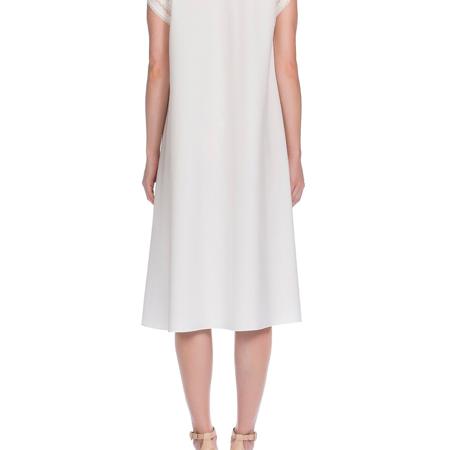 İpek Kıramer-Boleyn Cotton Chemise Ecru-Gecelik-3-Milagron.com