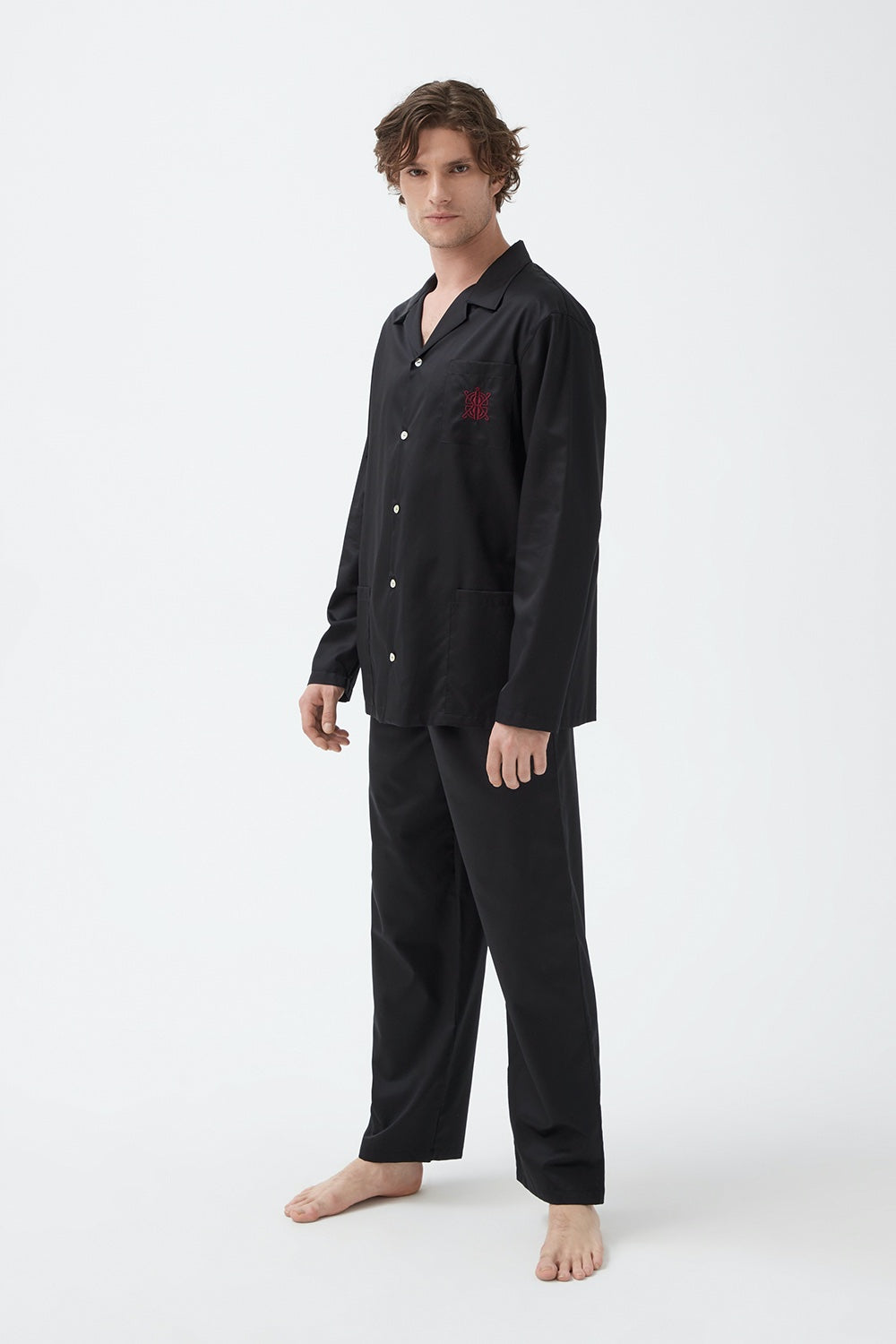 İpek Kıramer-Caro Coton Pyjama Black-Pijama Takımı-1-Milagron.com