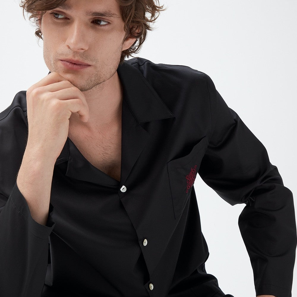 İpek Kıramer-Caro Coton Pyjama Black-Pijama Takımı-2-Milagron.com