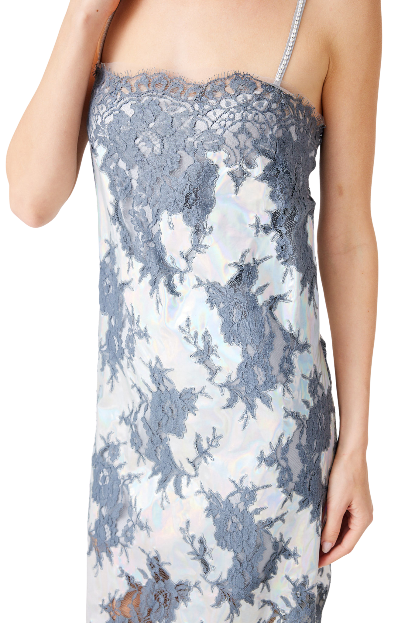 İpek Kıramer-Coco Metal Dress Gray-Elbise-2-Milagron.com