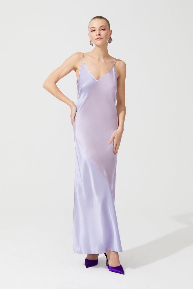 İpek Kıramer-Deco Silk Chemise Lila Pink-Gecelik-1-Milagron.com