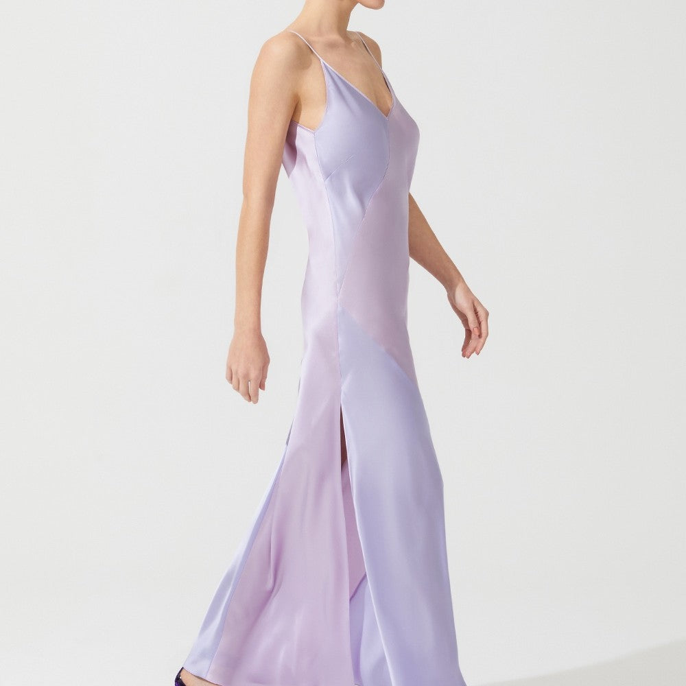 İpek Kıramer-Deco Silk Chemise Lila Pink-Gecelik-2-Milagron.com