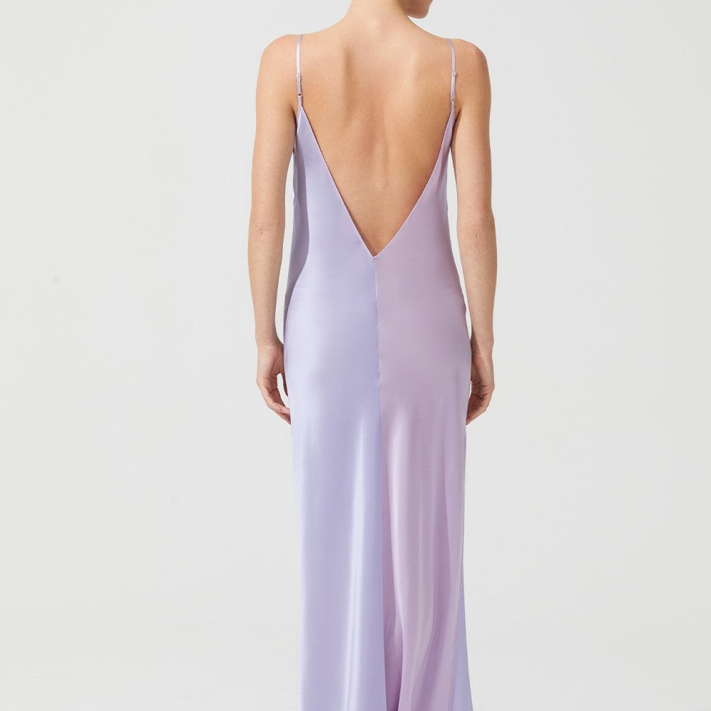 İpek Kıramer-Deco Silk Chemise Lila Pink-Gecelik-3-Milagron.com