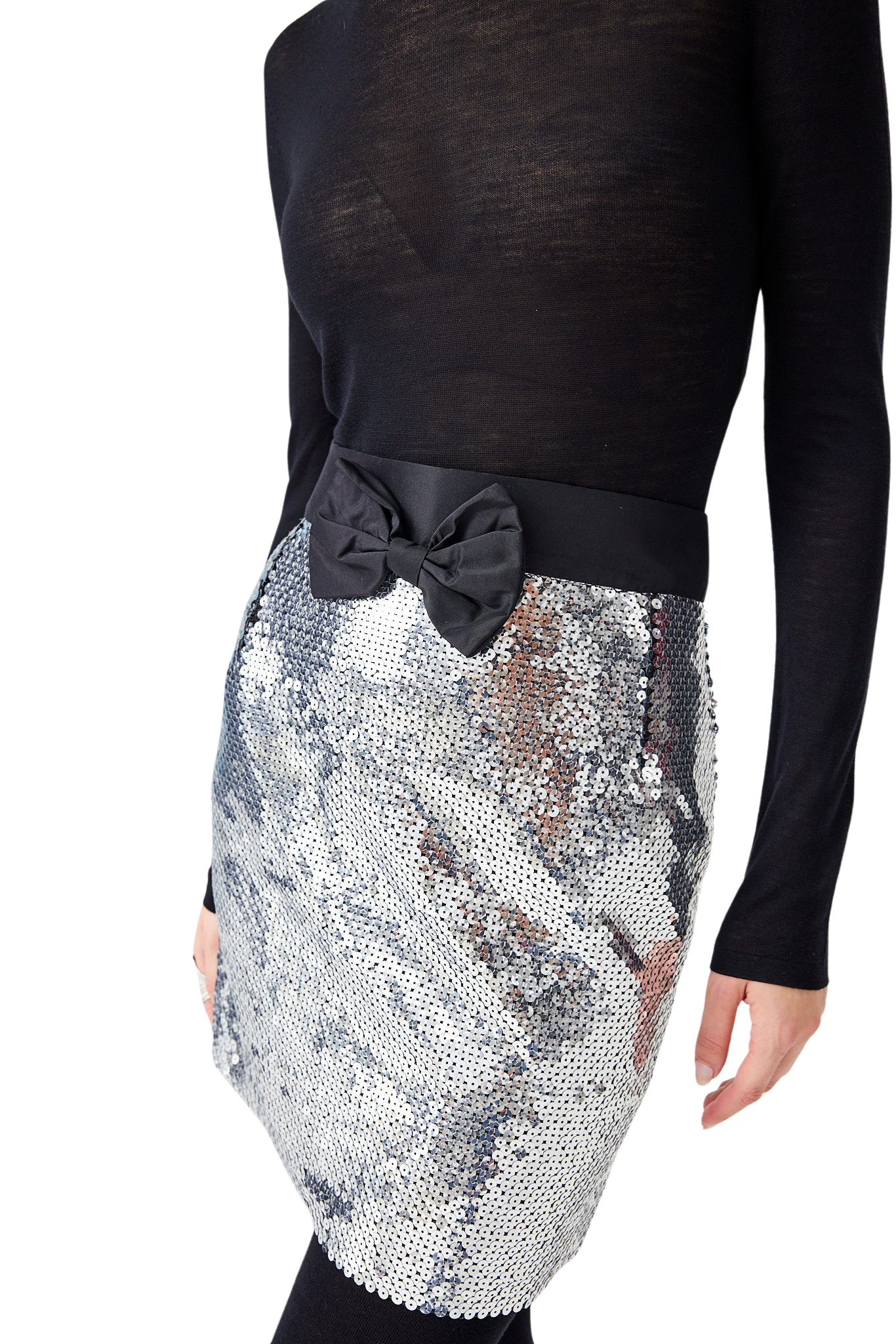 İpek Kıramer-Diamond Mini Skirt Grey-Etek-3-Milagron.com