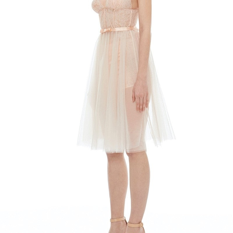 Fairy Tale Short Tulle Chemise Salmon