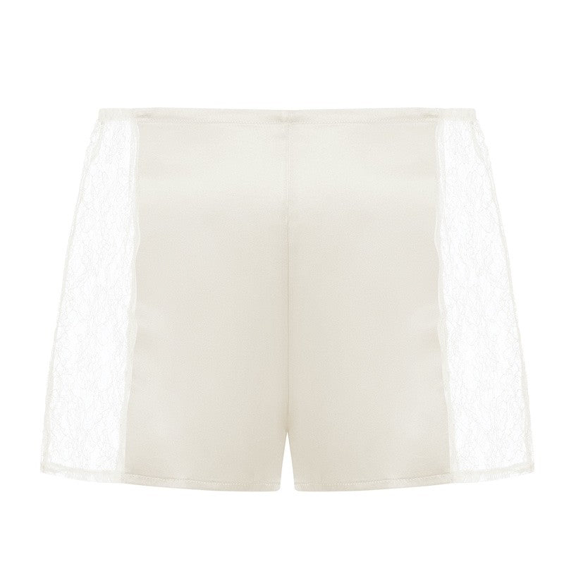 İpek Kıramer-Fairy Tale Short Tulle Chemise Ecru-Gecelik-6-Milagron.com