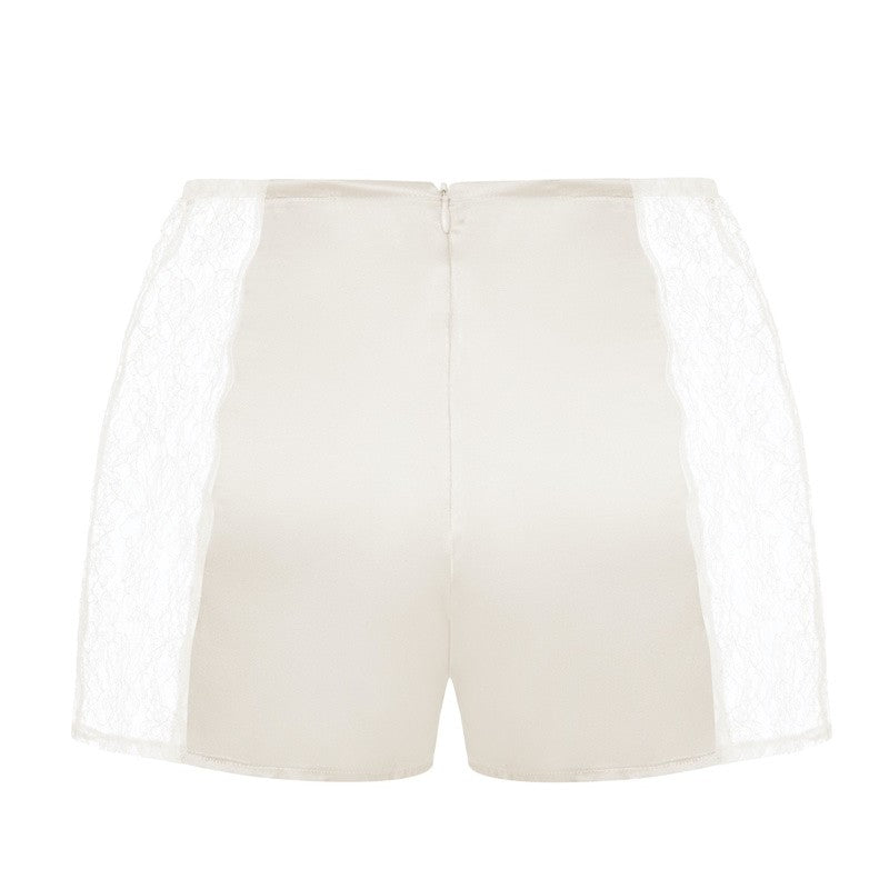 İpek Kıramer-Fairy Tale Short Tulle Chemise Ecru-Gecelik-7-Milagron.com