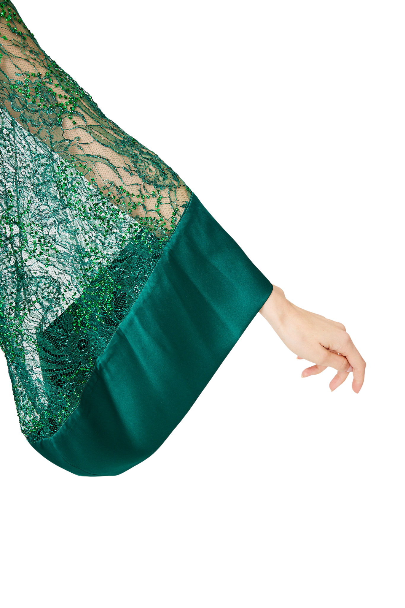 İpek Kıramer-Green Lace Set-Alt - Üst Takım-5-Milagron.com