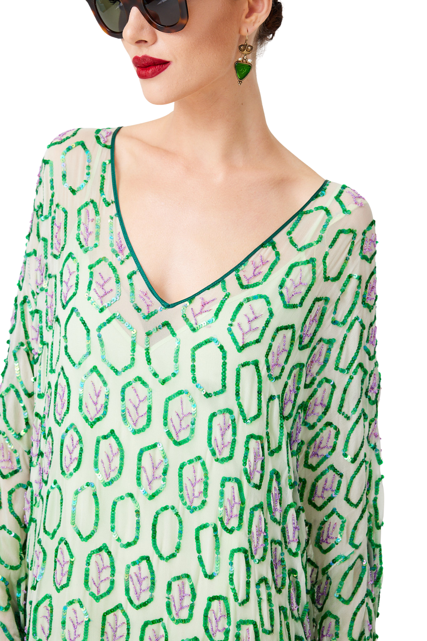 İpek Kıramer-Green Tulle Dress-Elbise-3-Milagron.com