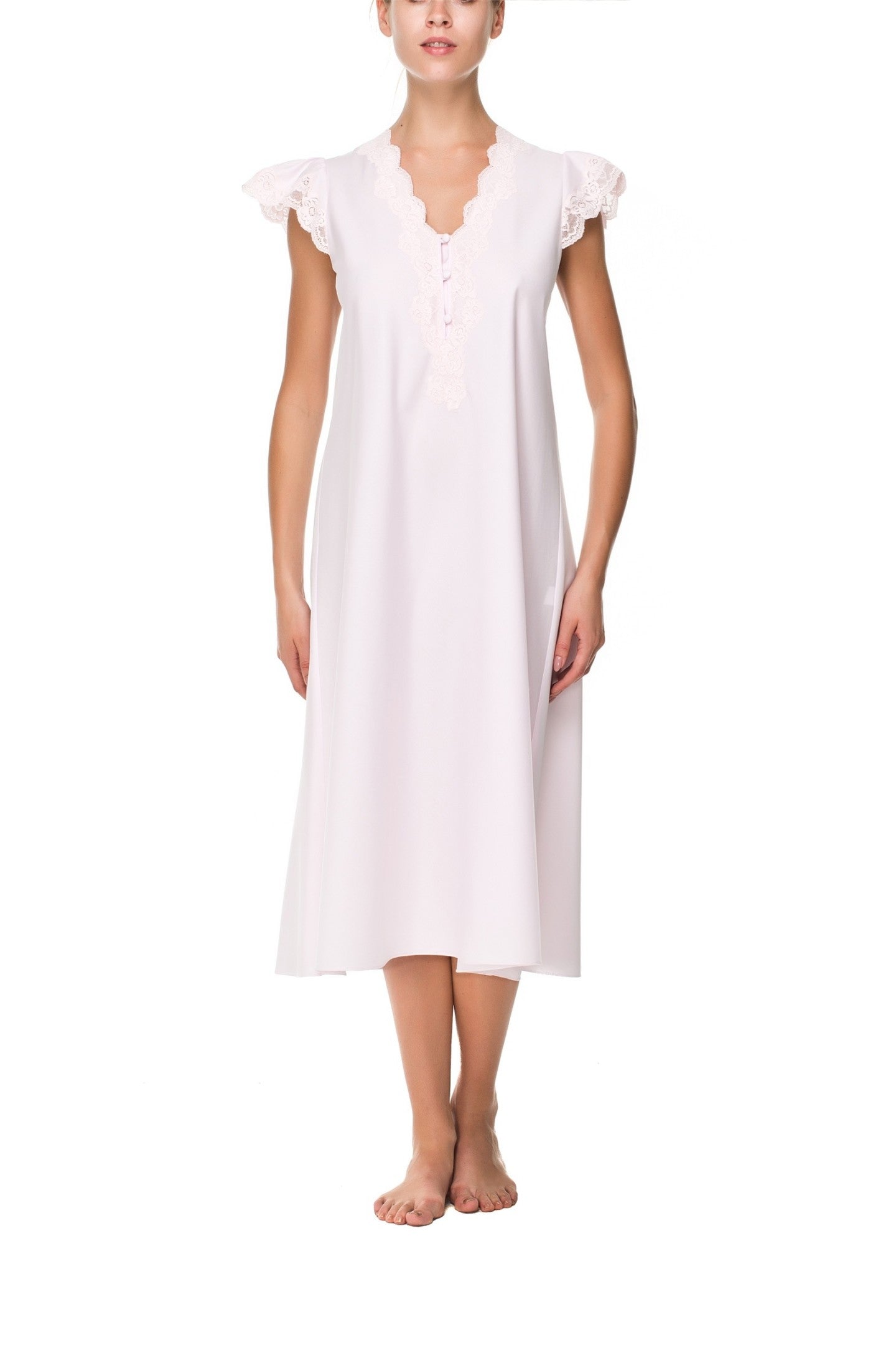 İpek Kıramer-Holy Cotton Chemise Pink-Gecelik-1-Milagron.com