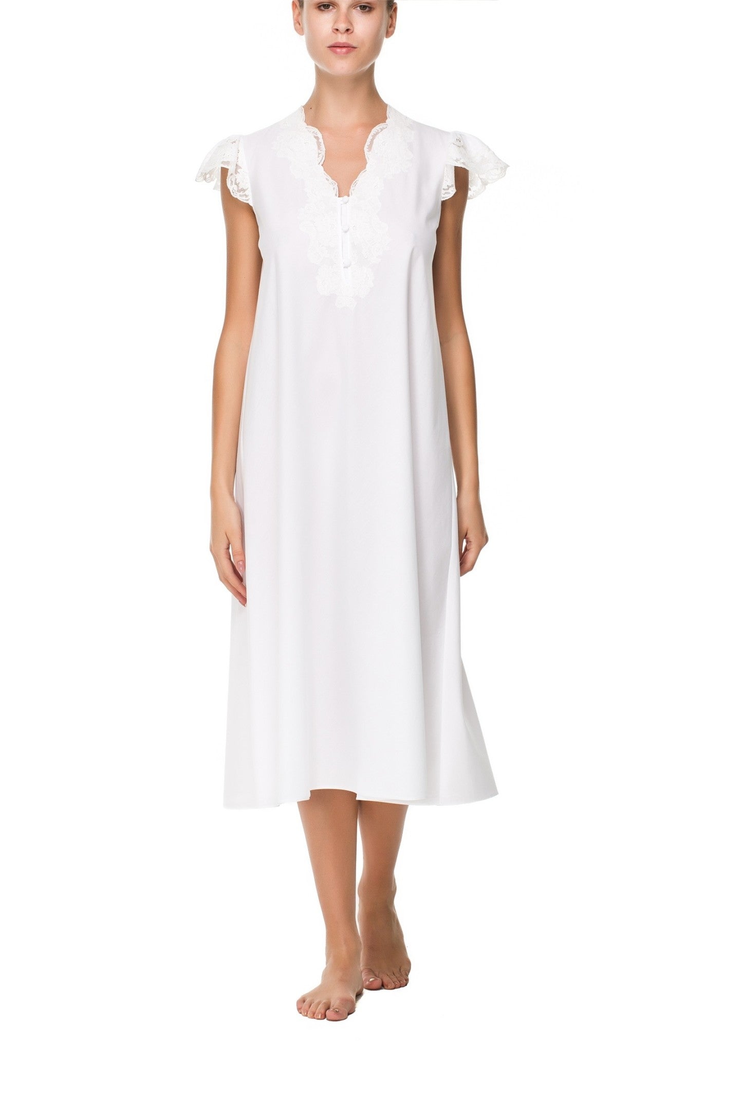 İpek Kıramer-Holy Cotton Chemise White-Gecelik-1-Milagron.com