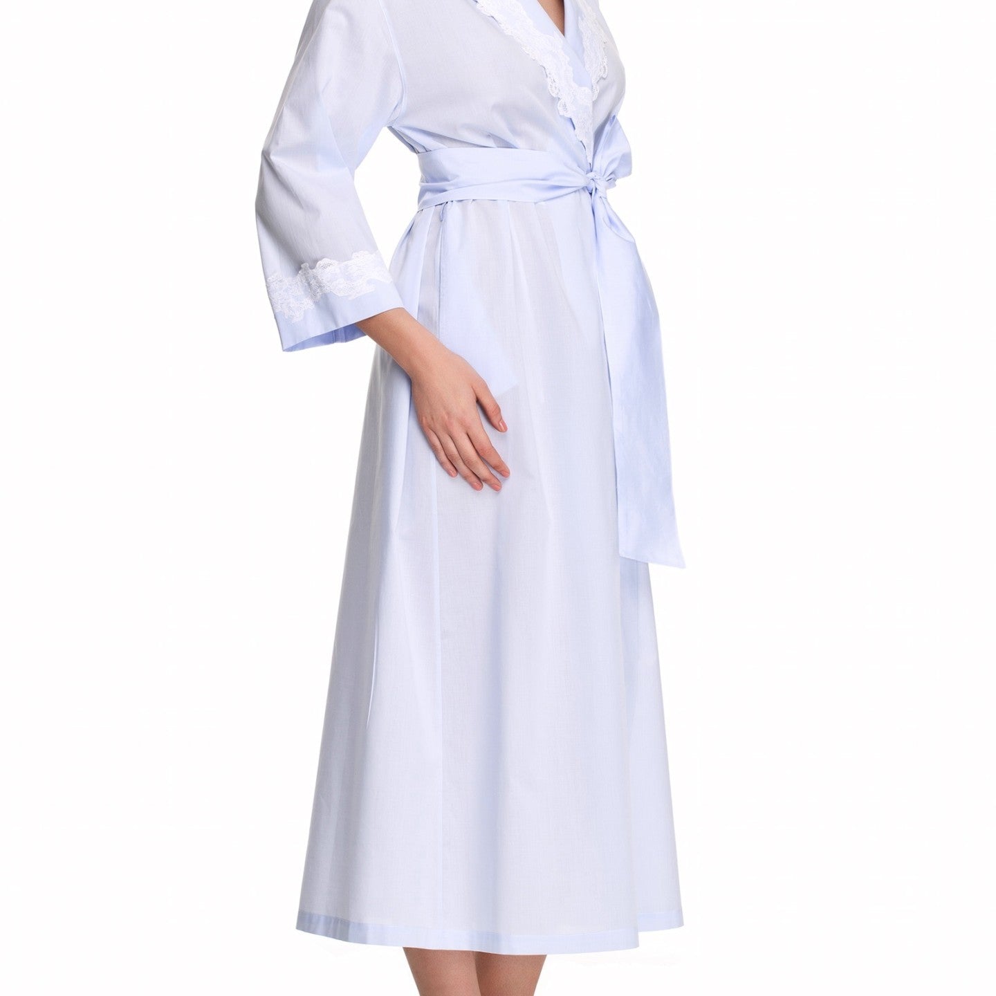 İpek Kıramer-Holy Cotton Robe Blue-Sabahlık-3-Milagron.com