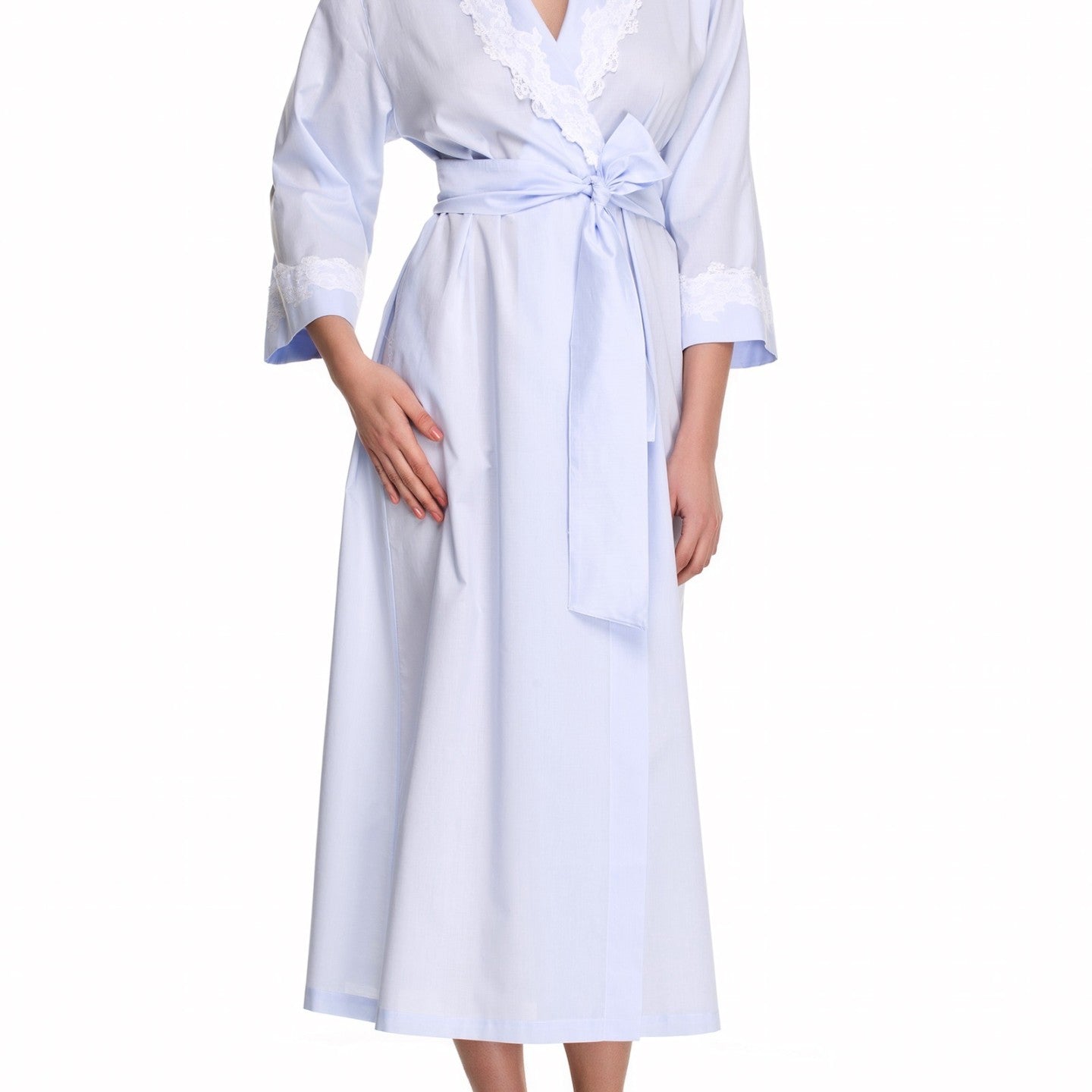 İpek Kıramer-Holy Cotton Robe Blue-Sabahlık-4-Milagron.com