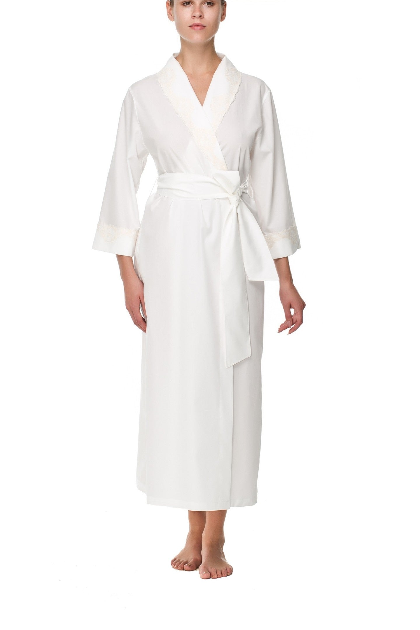 İpek Kıramer-Holy Cotton Robe Ecru-Sabahlık-1-Milagron.com