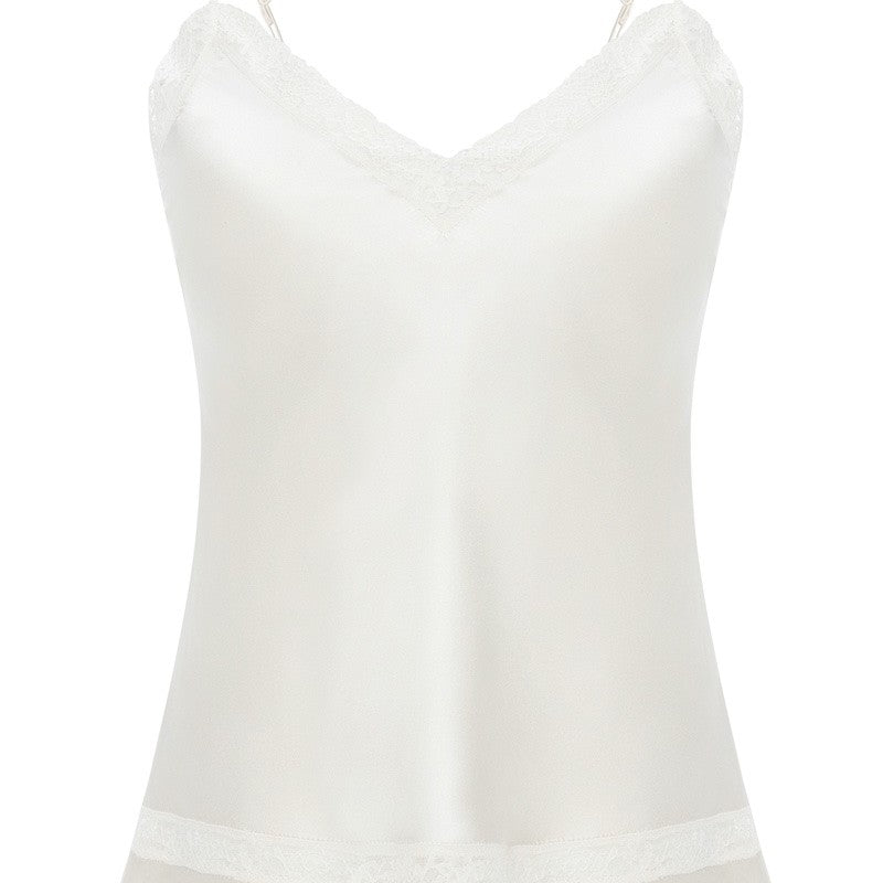 İpek Kıramer-Joy Silk Babydoll Ecru-Alt - Üst Takım-5-Milagron.com