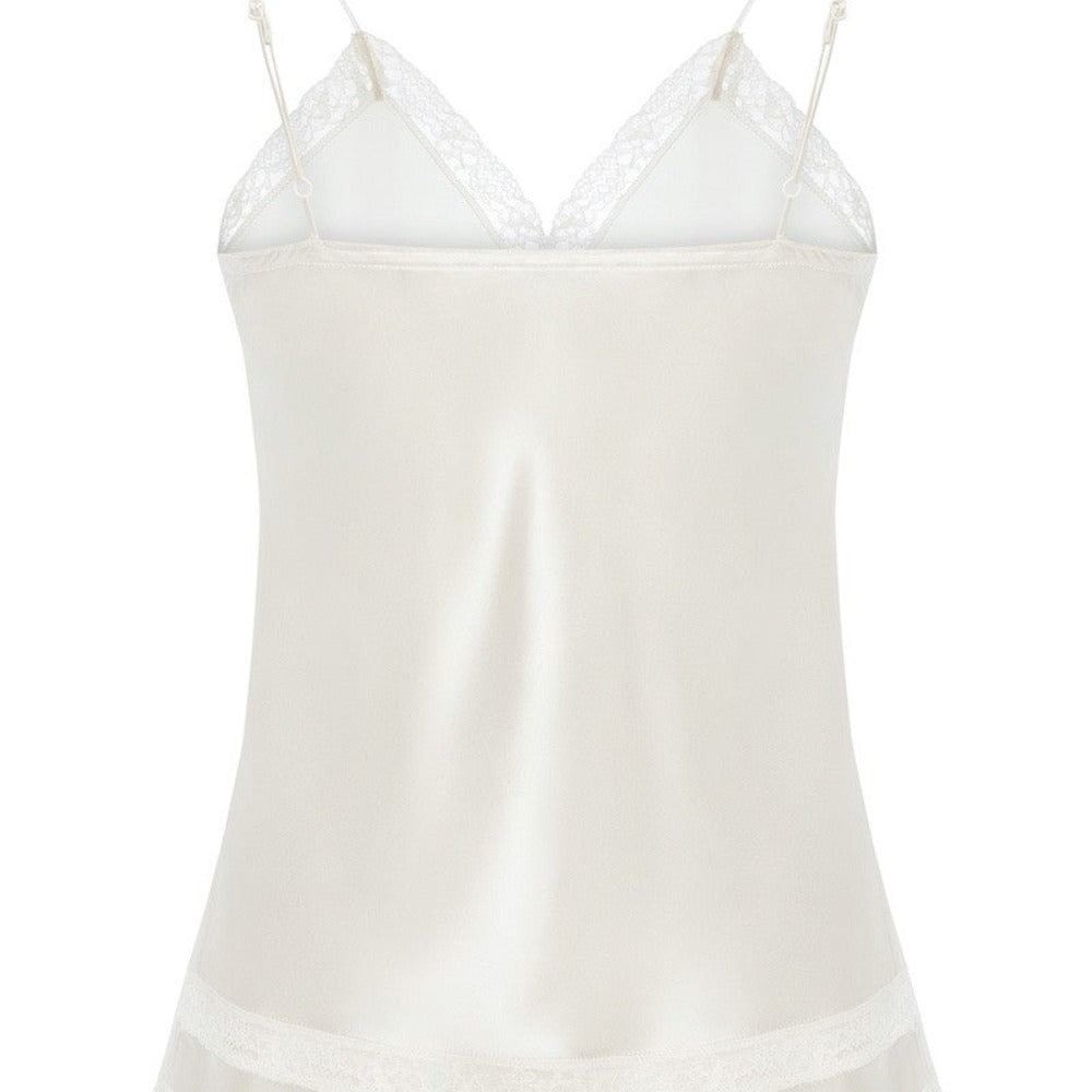 İpek Kıramer-Joy Silk Babydoll Ecru-Alt - Üst Takım-6-Milagron.com