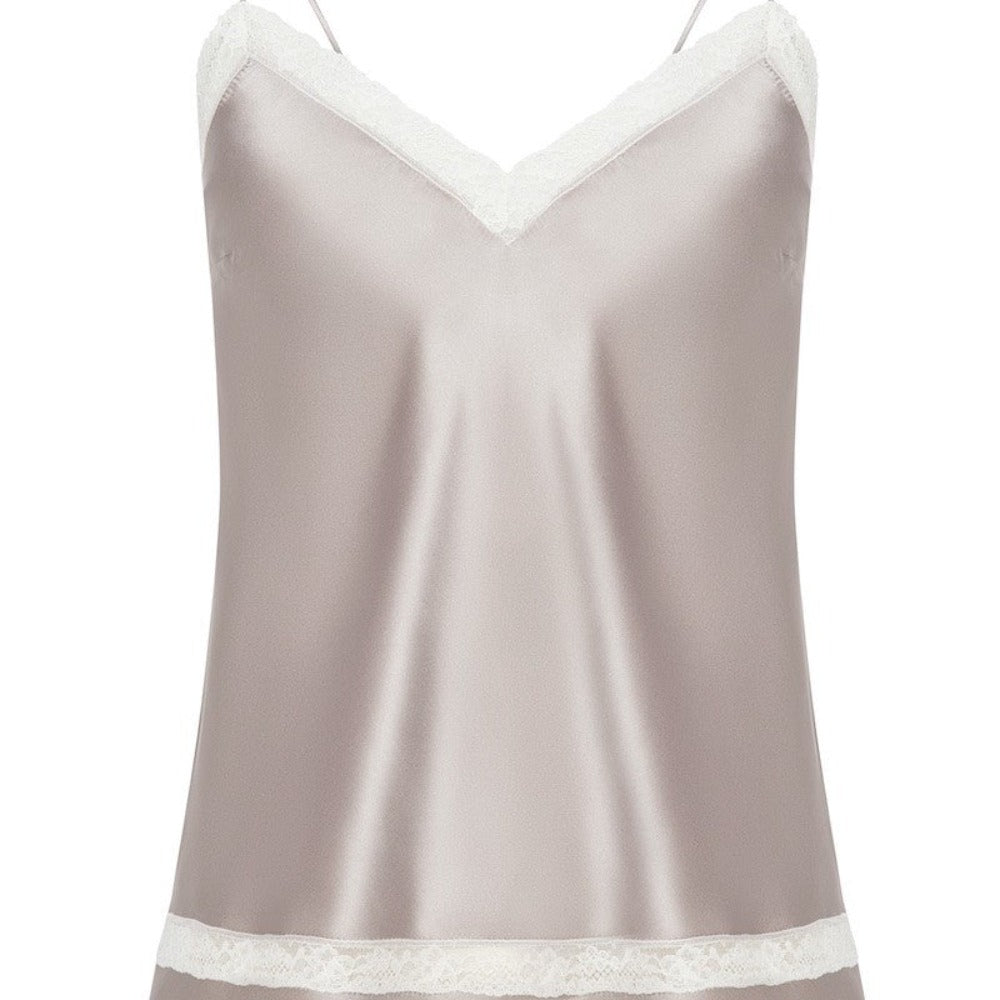 İpek Kıramer-Joy Silk Babydoll Gray-Alt - Üst Takım-5-Milagron.com