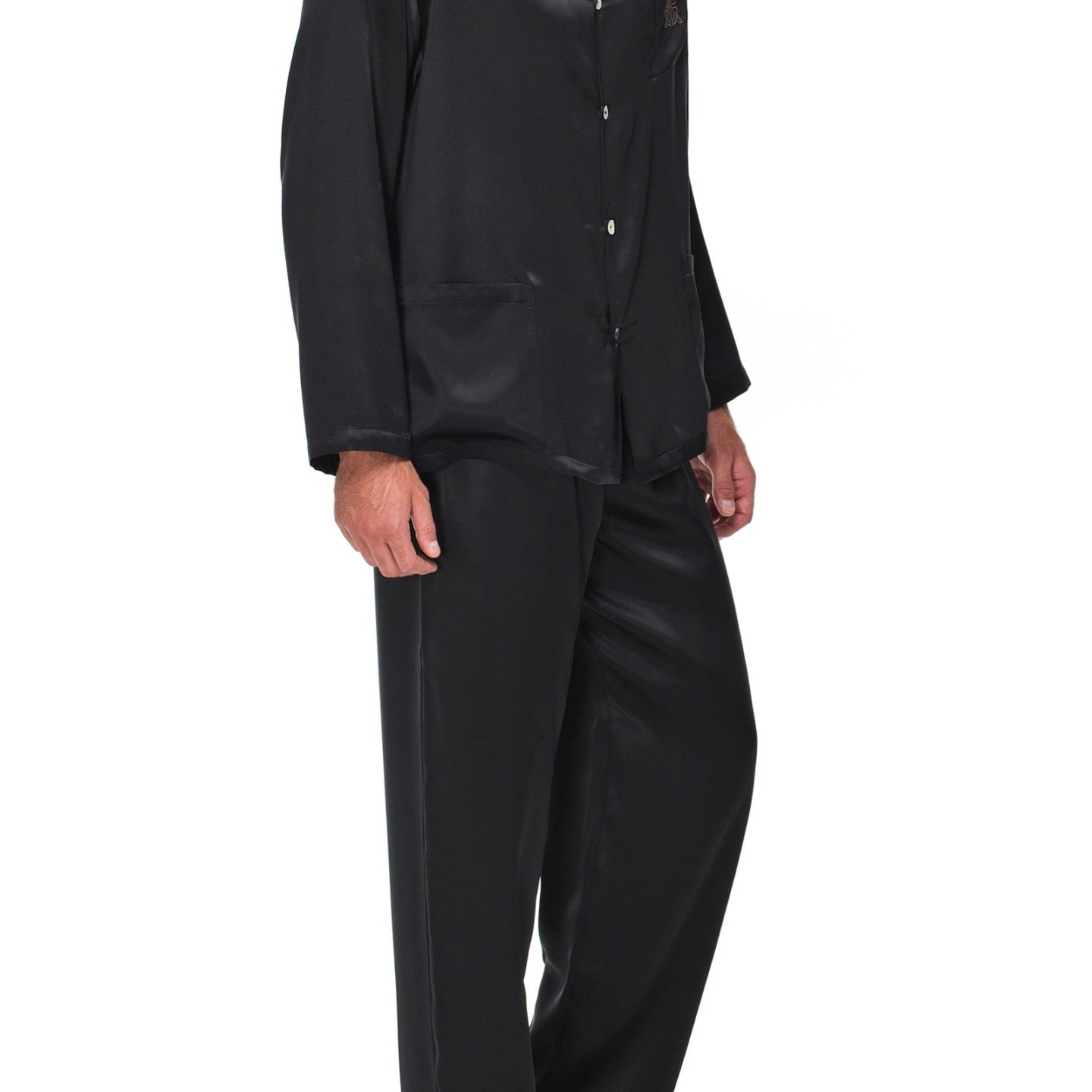 İpek Kıramer-King Pyjama Silk Black-Pijama Takımı-2-Milagron.com