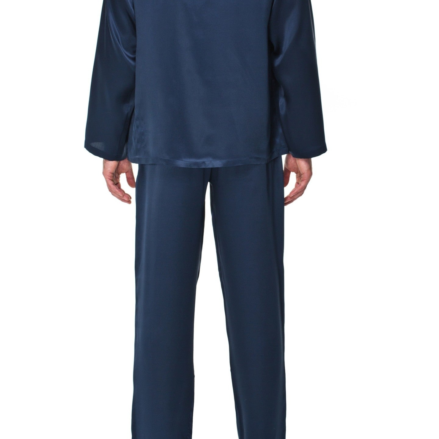İpek Kıramer-King Silk Pyjama Navy Blue-Pijama Takımı-3-Milagron.com