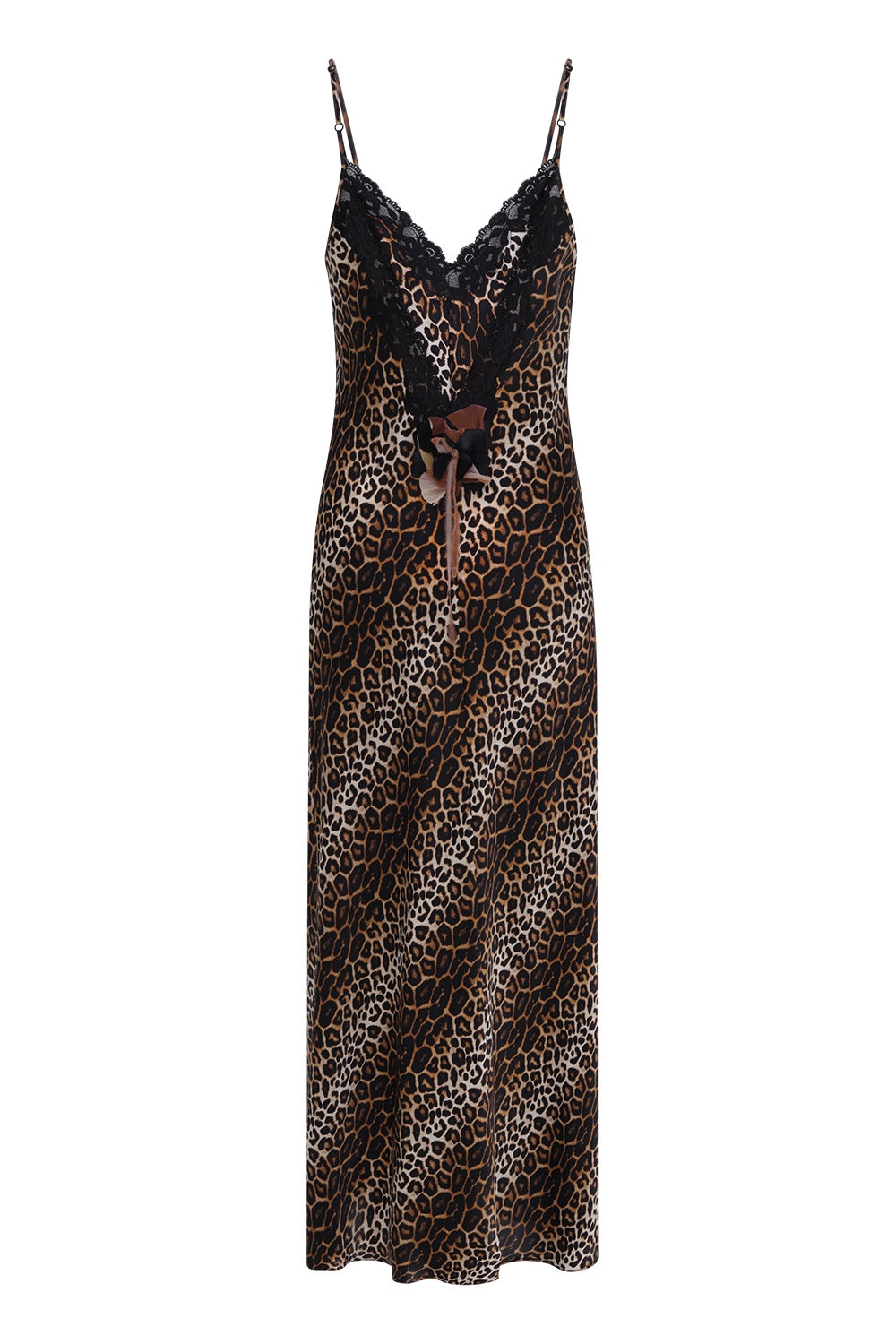 İpek Kıramer-Leopard Silk Long Dress-Elbise-3-Milagron.com