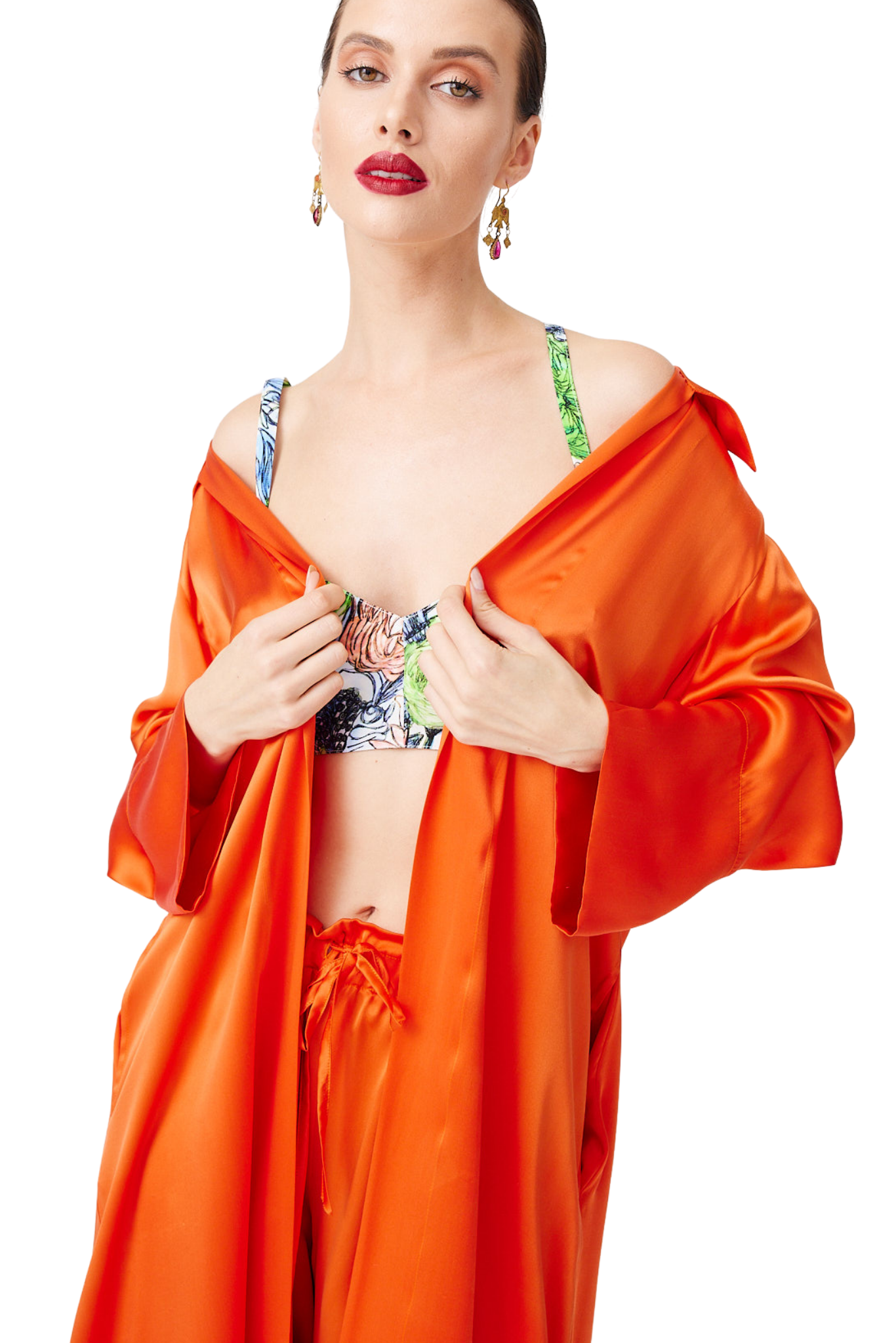 İpek Kıramer-Orange Set-Alt - Üst Takım-4-Milagron.com