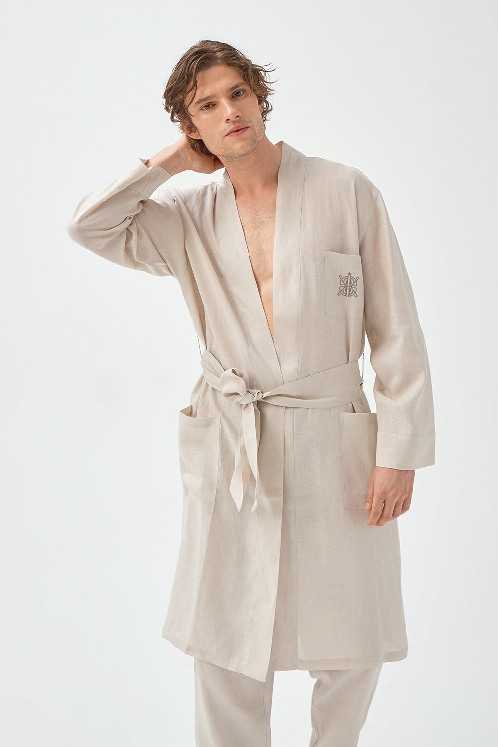 Painture Linen Kimono Beige