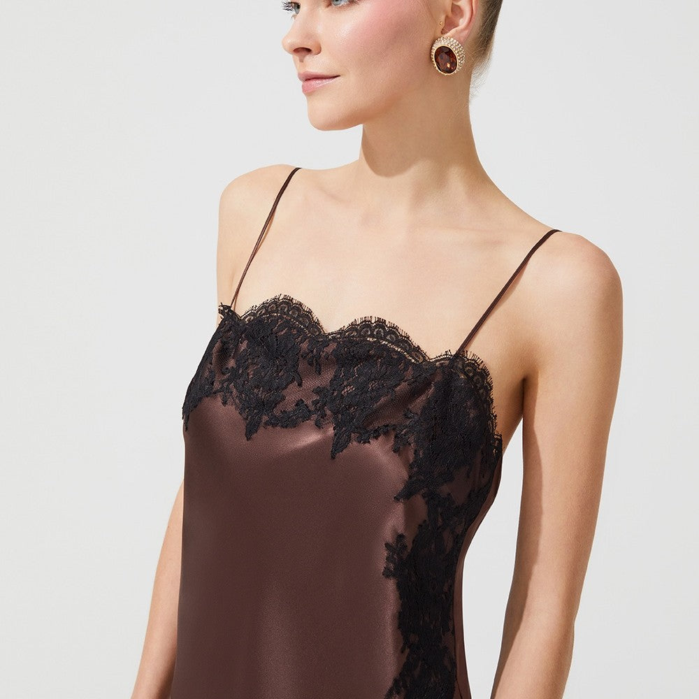 İpek Kıramer-Rita Silk Chemise Brown-Gecelik-7-Milagron.com