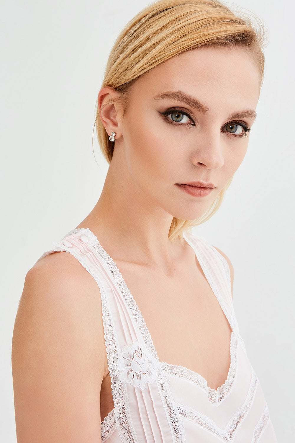 İpek Kıramer-Romantic Silk Chemise Pink-Gecelik-3-Milagron.com