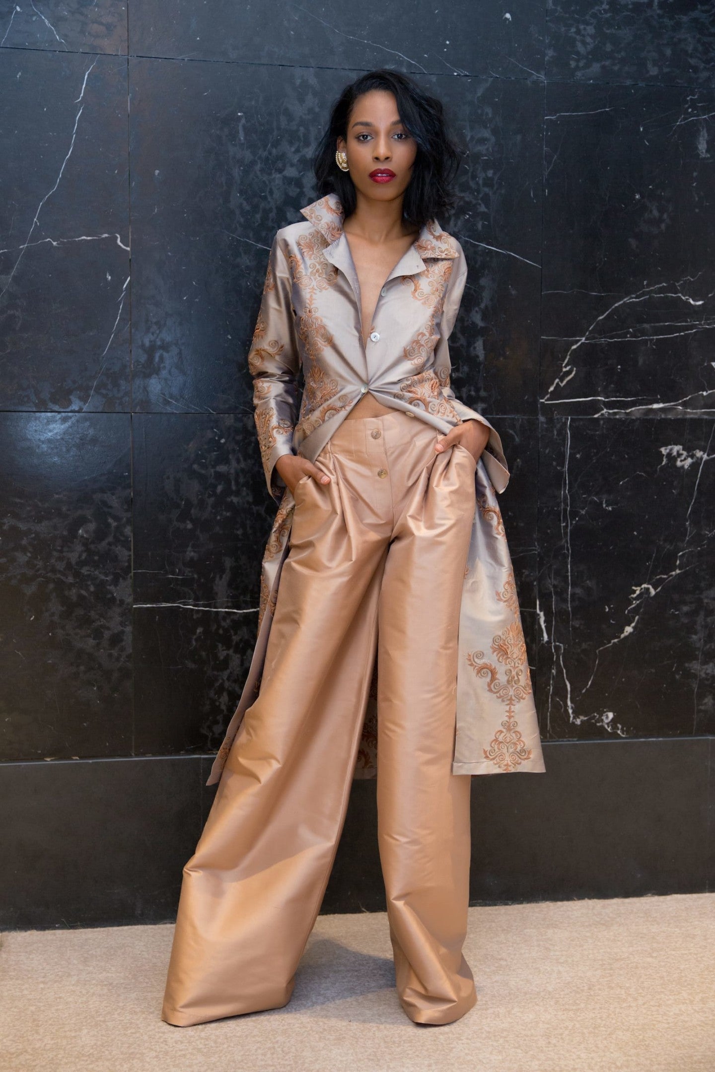 İpek Kıramer-Saki Silk Pants-Pantolon-1-Milagron.com