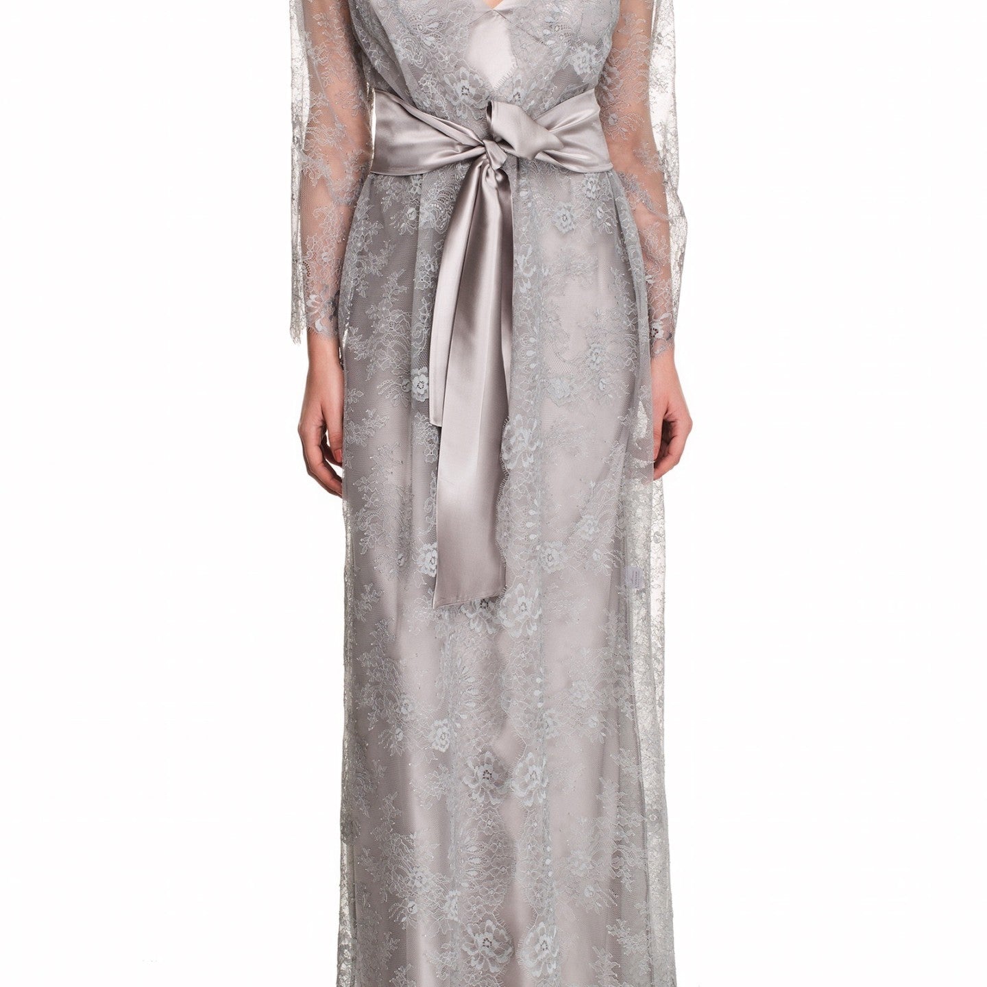 İpek Kıramer-Soprano Lace Robe Grey-Sabahlık-2-Milagron.com