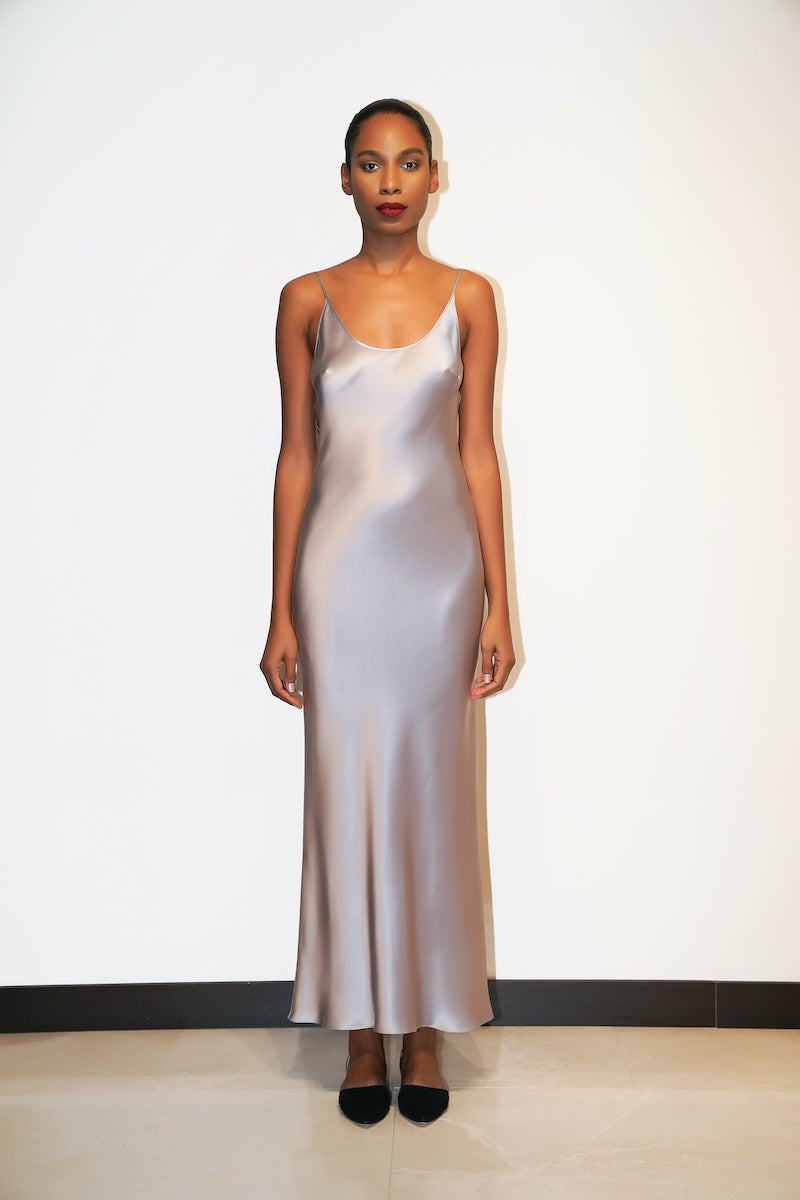 İpek Kıramer-Street Style Chemise Gray-Gecelik-1-Milagron.com