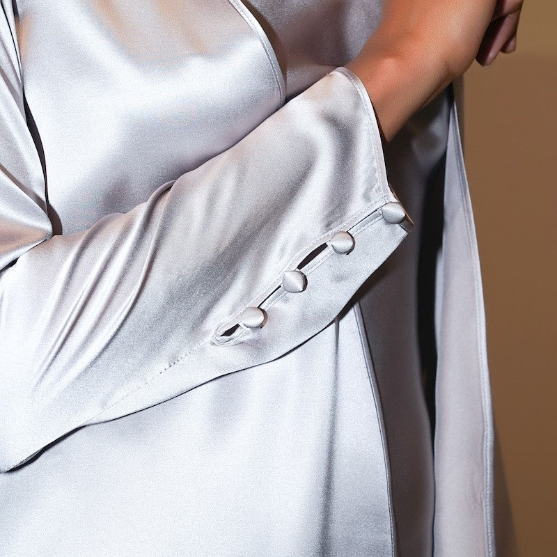 İpek Kıramer-Street Style Robe Gray-Sabahlık-2-Milagron.com