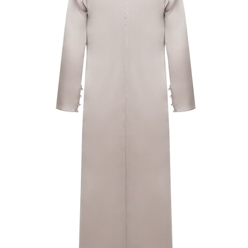 İpek Kıramer-Street Style Robe Gray-Sabahlık-5-Milagron.com