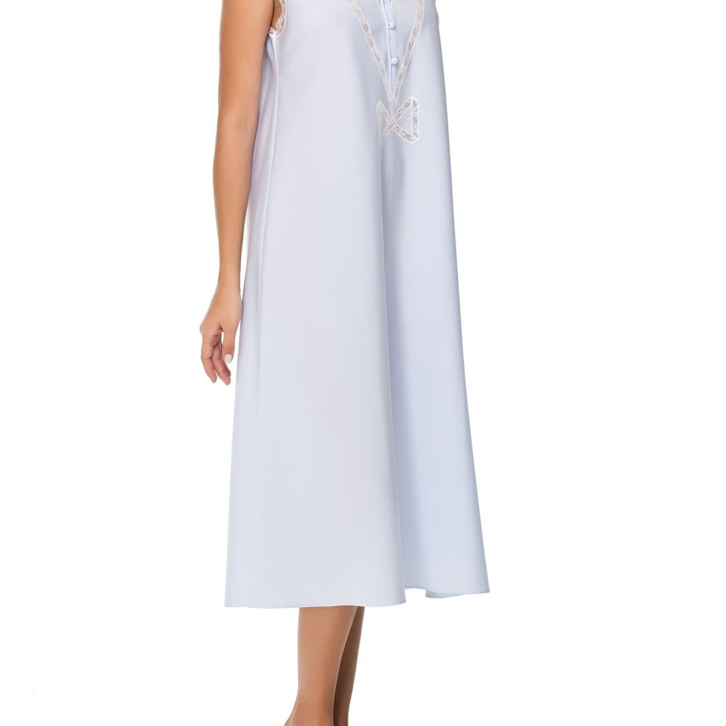 İpek Kıramer-Titi Cotton Chemise Blue-Gecelik-2-Milagron.com