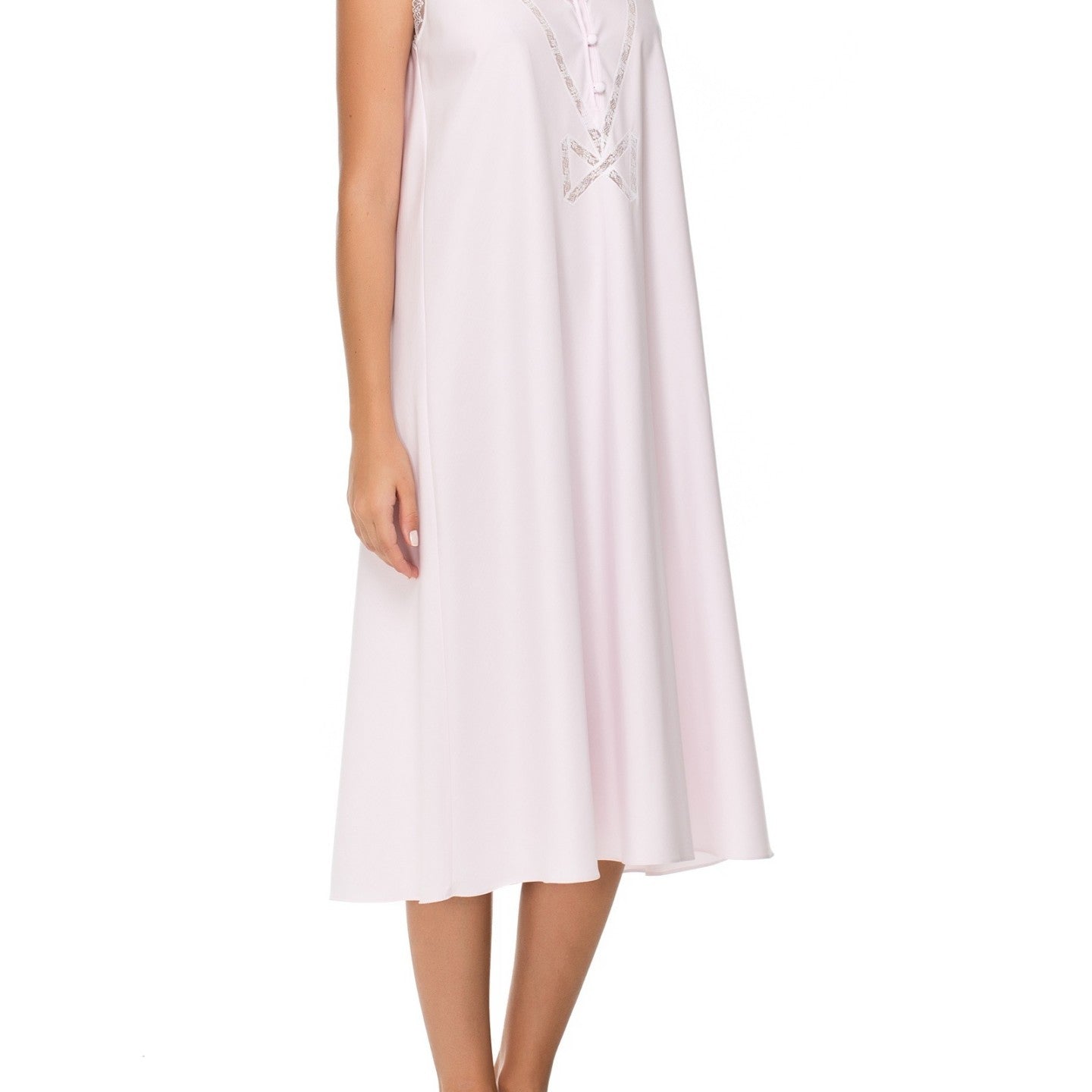 İpek Kıramer-Titi Cotton Chemise Pink-Gecelik-2-Milagron.com