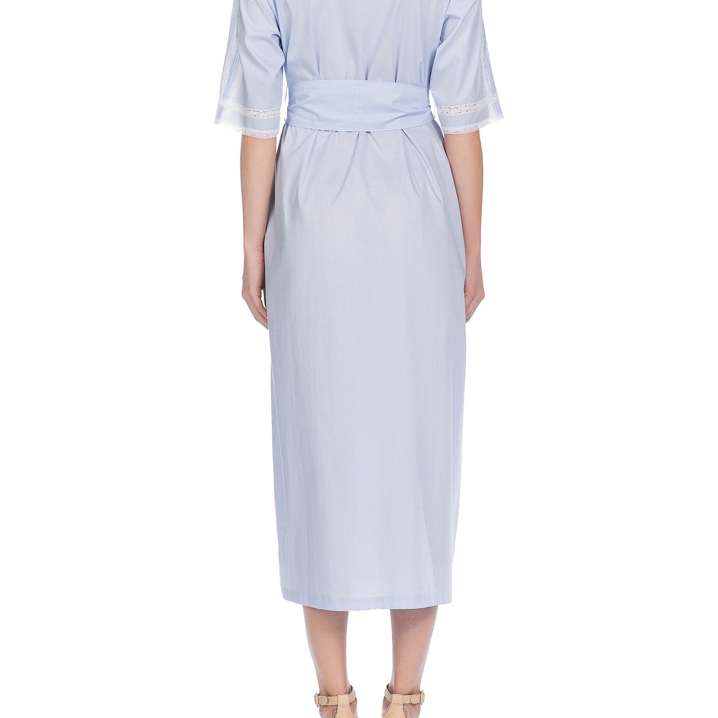 İpek Kıramer-Viboleyn Cotton Robe Blue-Sabahlık-3-Milagron.com