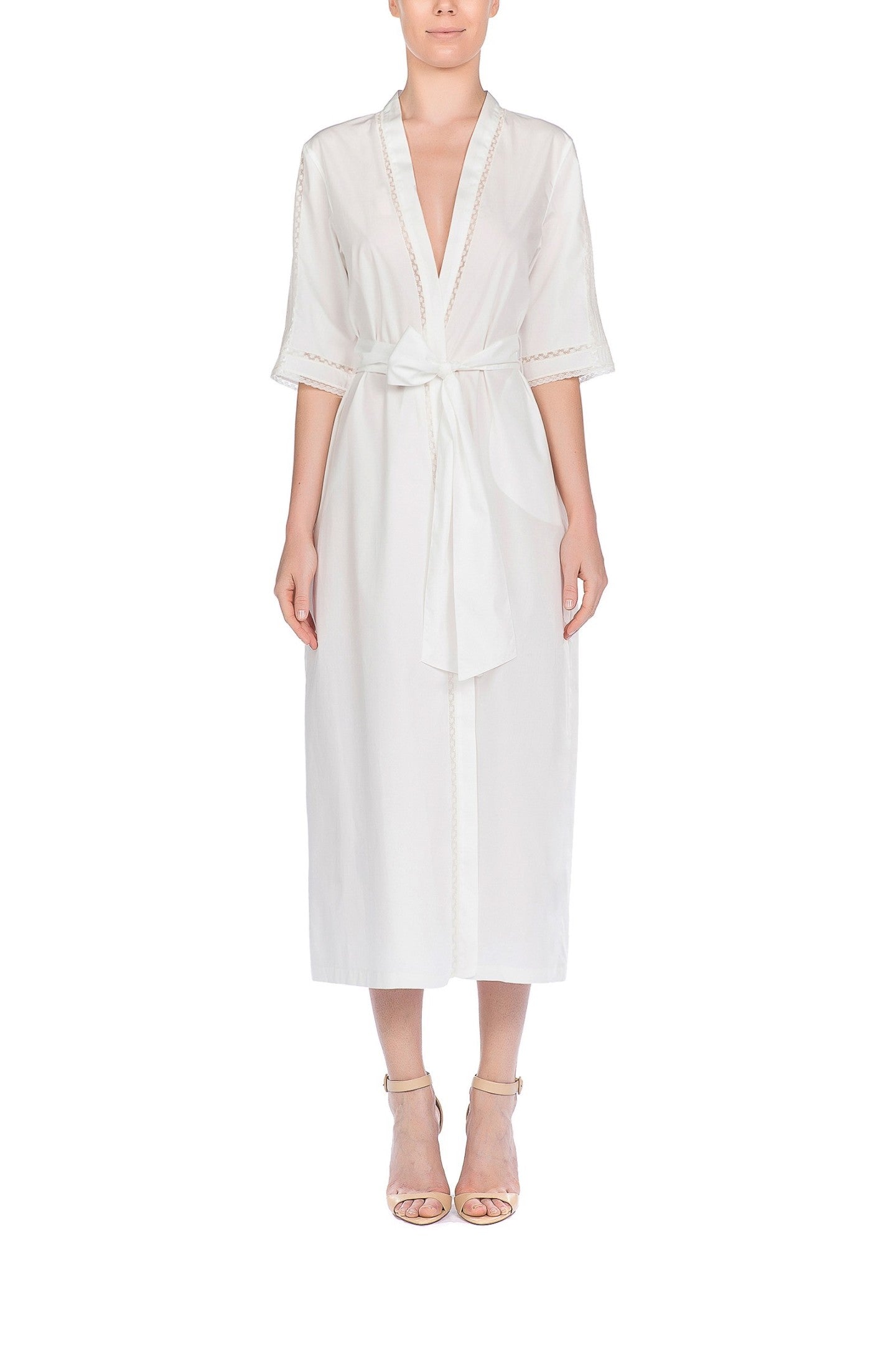 İpek Kıramer-Viboleyn Cotton Robe Ecru-Sabahlık-1-Milagron.com